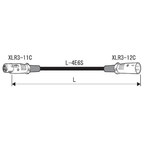 マイクケーブルキヤノンXLR(オス)→XLR(メス)1m