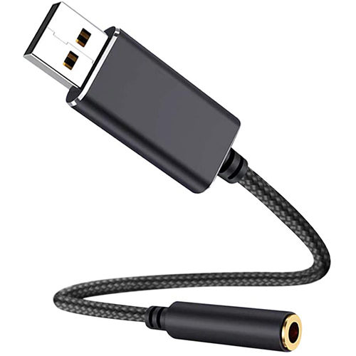 USB to 3.5ｍｍ ステレオオーディオ ケーブル(3cm)