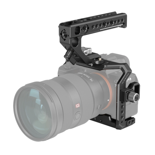 SmallRig Sony A7S III/A7S3カメラ専用ケージキット NATOトップハンドル付き HDMIケーブルクランプ付き NATOレール付き-3009