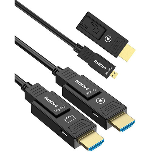 オプチカルHDMIケーブル HDMIケーブル（光ファイバーHDMI）MicroHDMI  20m Active