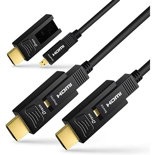 オプチカルHDMIケーブル HDMIケーブル（光ファイバーHDMI）MicroHDMI 10m Active