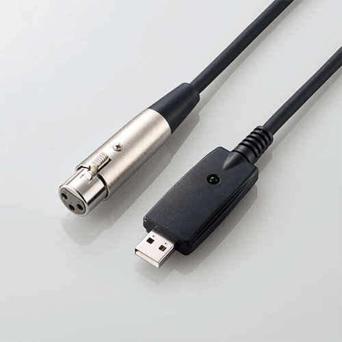 XLR(メス)-USB A ケーブル3m  DH-XLRU30BK