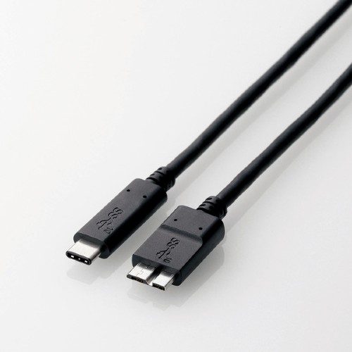 USB3.1 C-microB ケーブル 0.5m  最大10Gbps  USB3-CMB05NBK