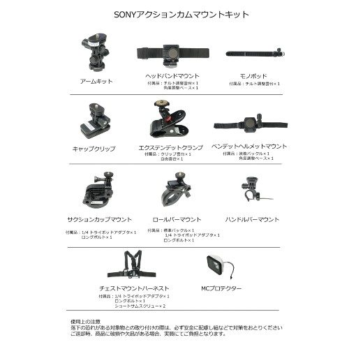 SONYアクションカム用マウントキット