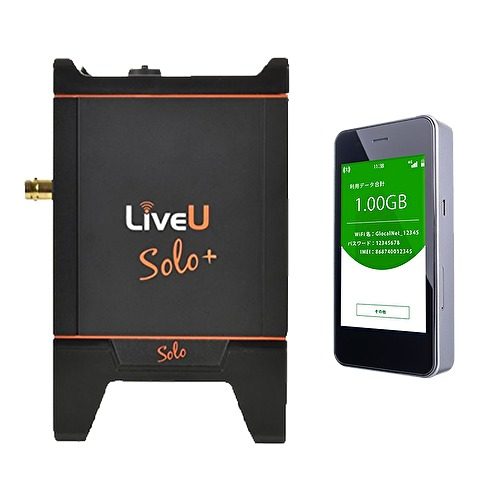 LiveU Solo Plus SDI+HDMI 5回線(docomo・au・SoftbankのSIMから合計4回線+モバイルルーター)