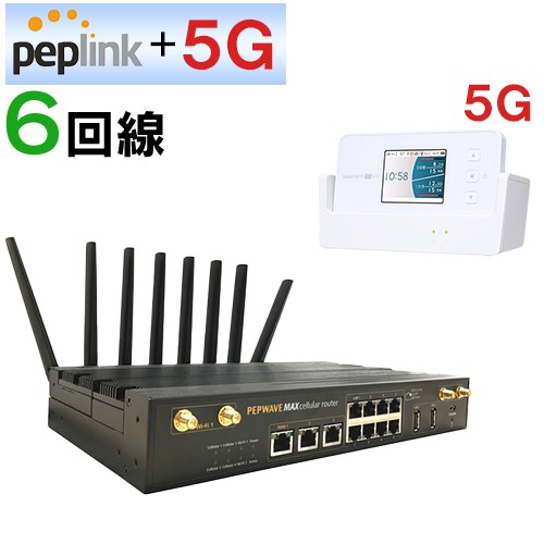 5G対応(4G×4回線 5G×2回線)　MAX-HD4 MBX 　マルチSIMルーター　6回線