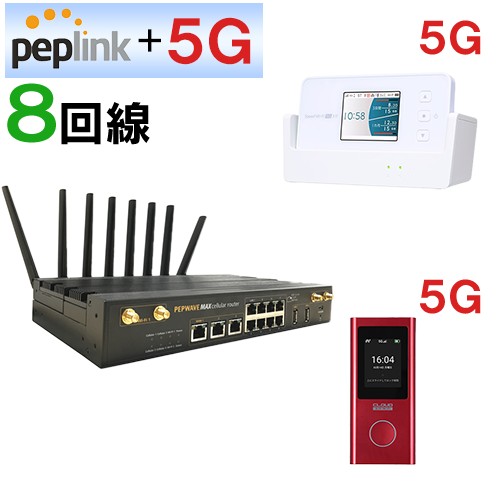 5G対応(4G×4回線 5G×4回線)　MAX-HD4 MBX 　マルチSIMルーター　計8回線