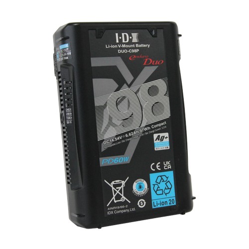 IDX USB-PD対応Vマウントリチウムイオンバッテリー　DUO-C98P　97Wh(14.54V/6.62Ah)
