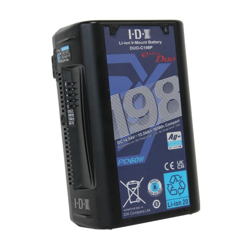 IDX USB-PD対応Vマウントリチウムイオンバッテリー　DUO-C198P　193Wh(14.54V/13.24Ah)