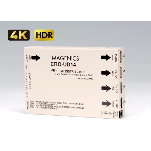 IMAGENICS CRO-UD14　4K HDMI(DVI)分配器 1入力4出力