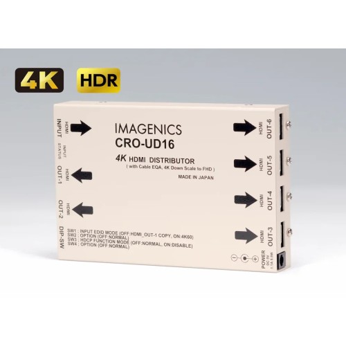 IMAGENICS CRO-UD16　4K HDMI(DVI)分配器 1入力6出力