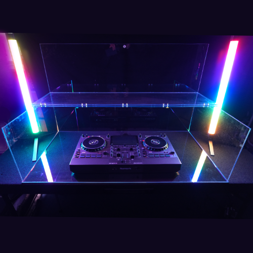 アクリル製DJ用テーブル 蛍光バイオレット W1000XD500XH300mm
