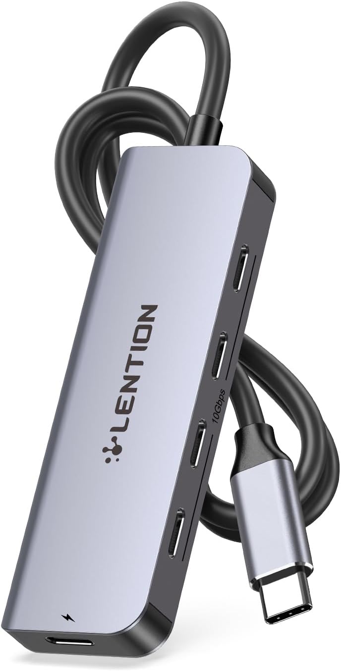 LENTION USB C ハブ 4*USB 3.2 Gen 2 (USB-Cタイプ) 10Gbps 高速データ転送 100W PD給電