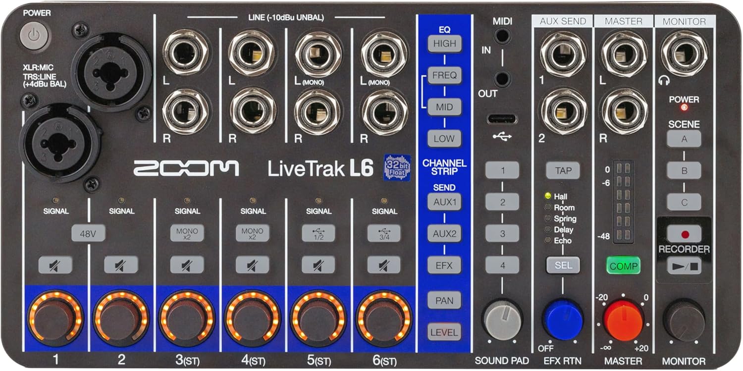 ZOOM LiveTrak L6(デジタルミキサー&レコーダー)
